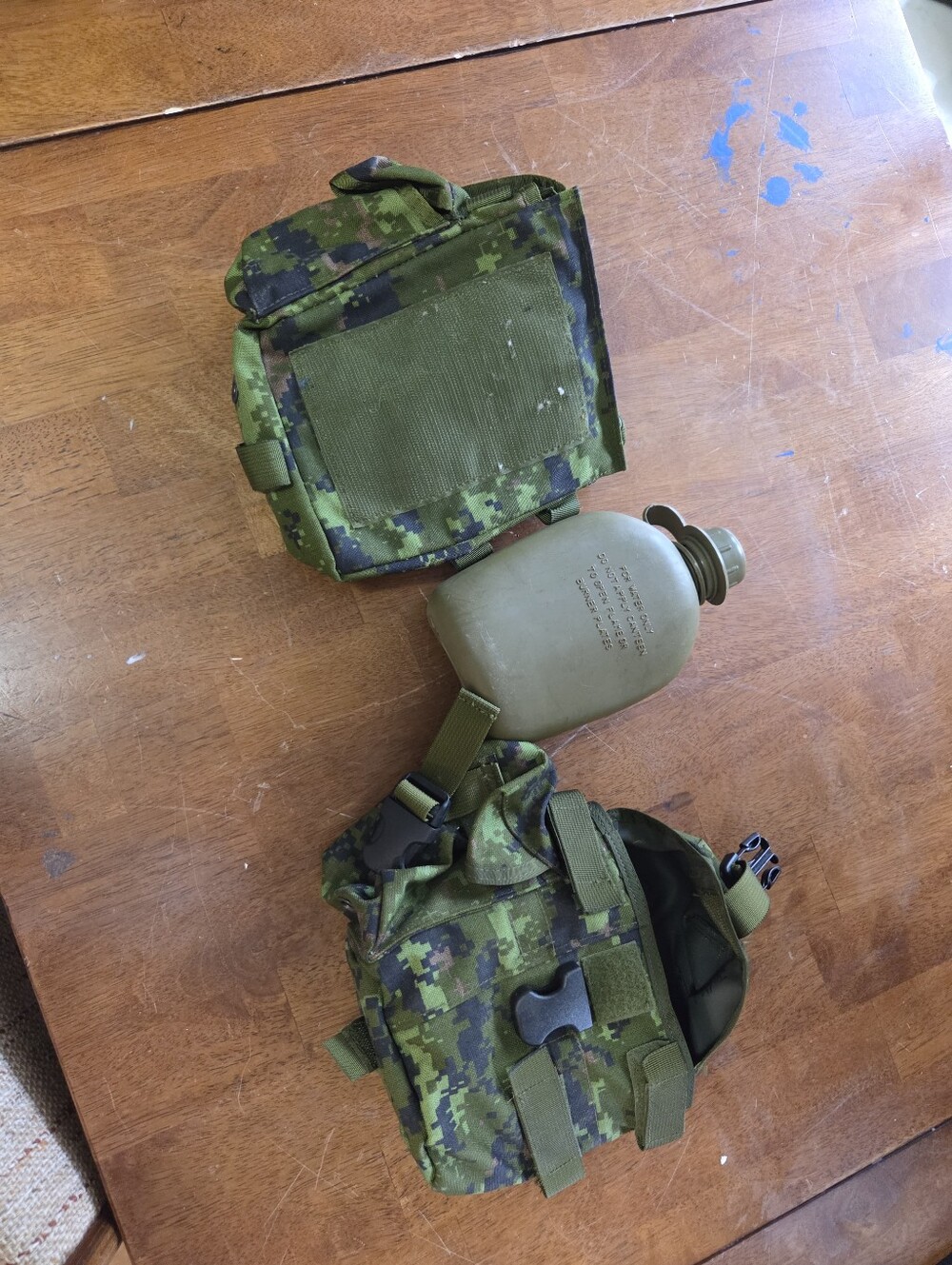 Authentic Canadian Military CADPAT Canteen Water Bottle Pouches Pair with Cantee
